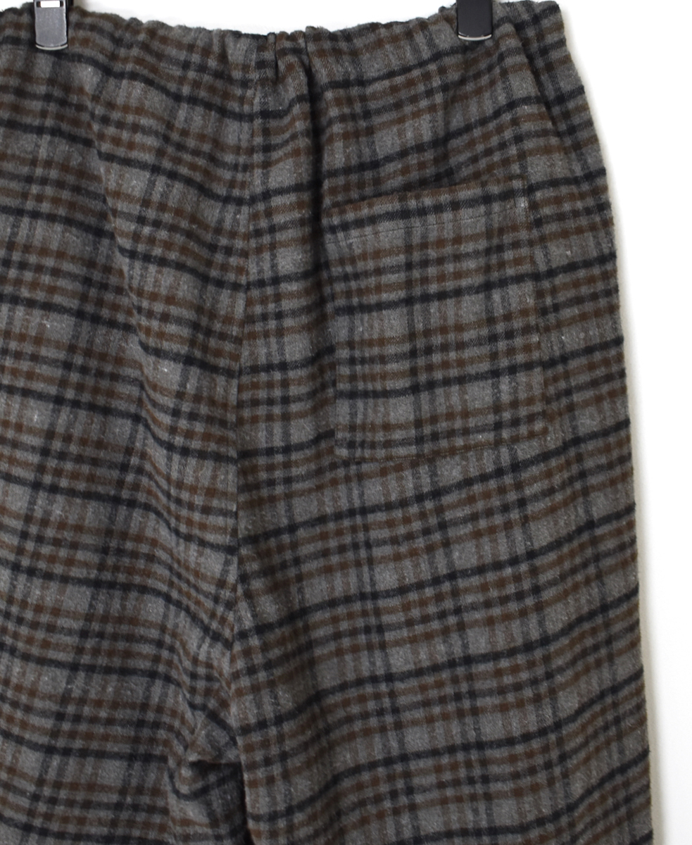 INHT2565CKD(パンツ) COTTON CHECK OVERDYE EASY PANTS