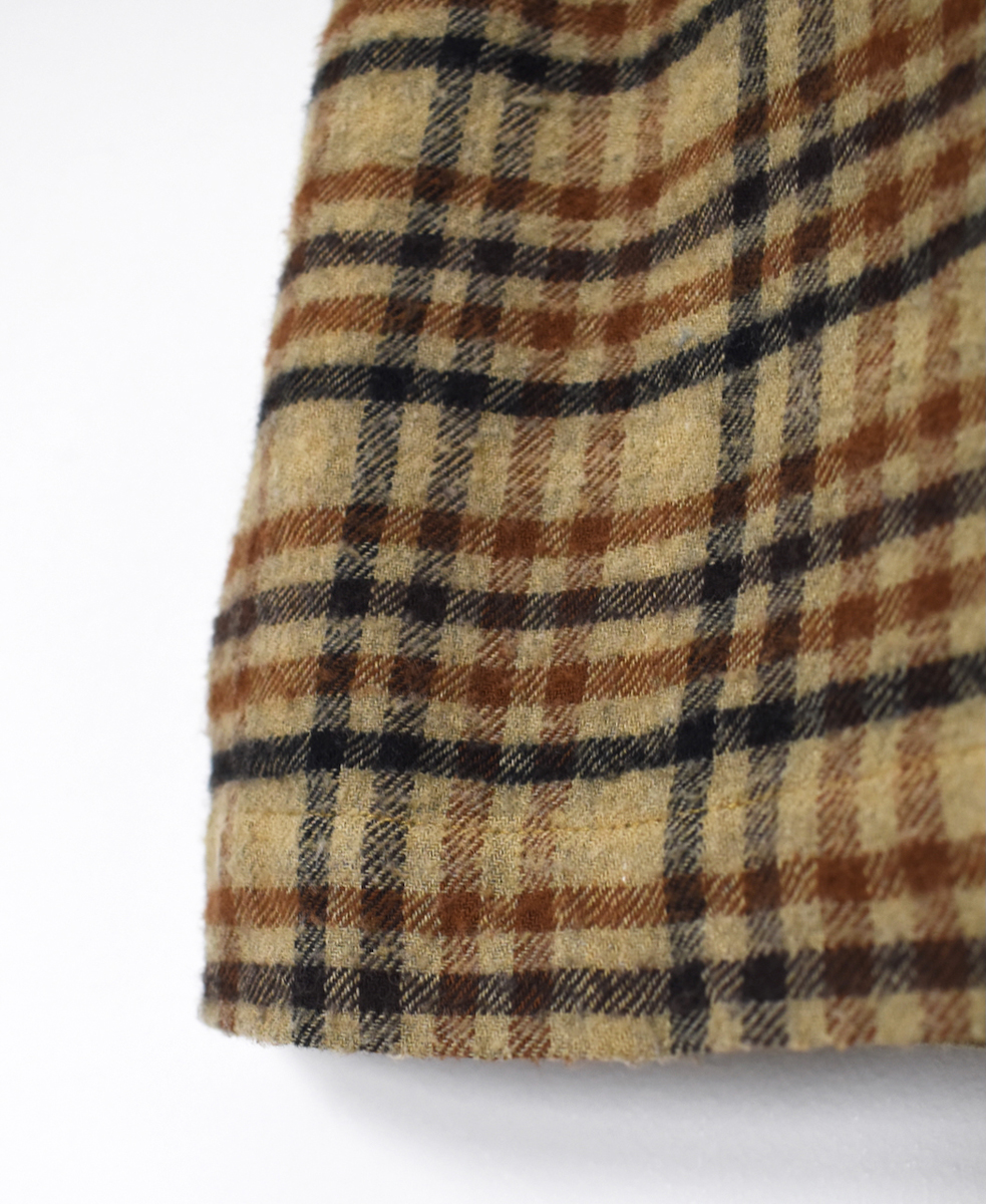 INHT2564CKD(スカート) COTTON CHECK OVERDYE EASY SKIRT