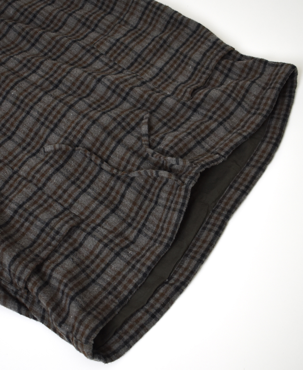 INHT2564CKD(スカート) COTTON CHECK OVERDYE EASY SKIRT