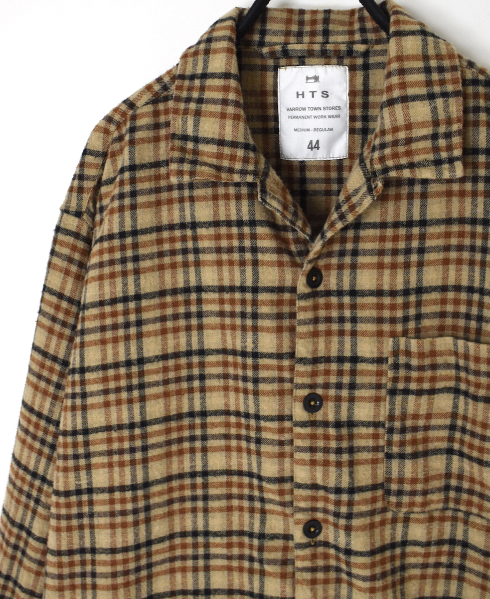 INHT2561CKD(シャツ) COTTON CHECK OVERDYE ONE-UP COLLAR SHIRT