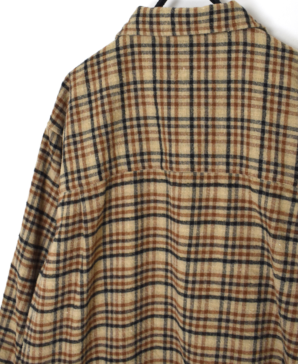 INHT2561CKD(シャツ) COTTON CHECK OVERDYE ONE-UP COLLAR SHIRT