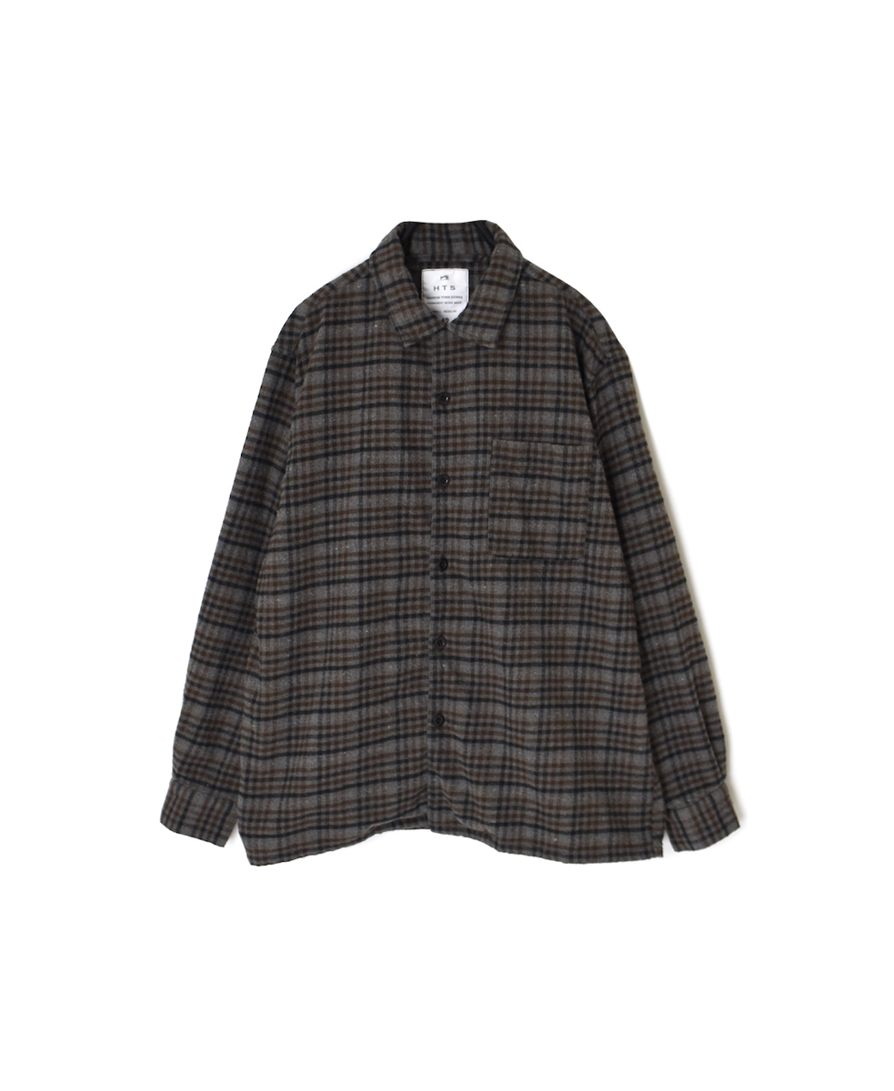 INHT2561CKD(シャツ) COTTON CHECK OVERDYE ONE-UP COLLAR SHIRT