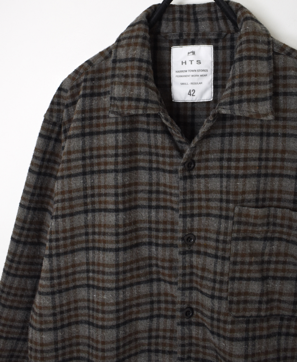 INHT2561CKD(シャツ) COTTON CHECK OVERDYE ONE-UP COLLAR SHIRT