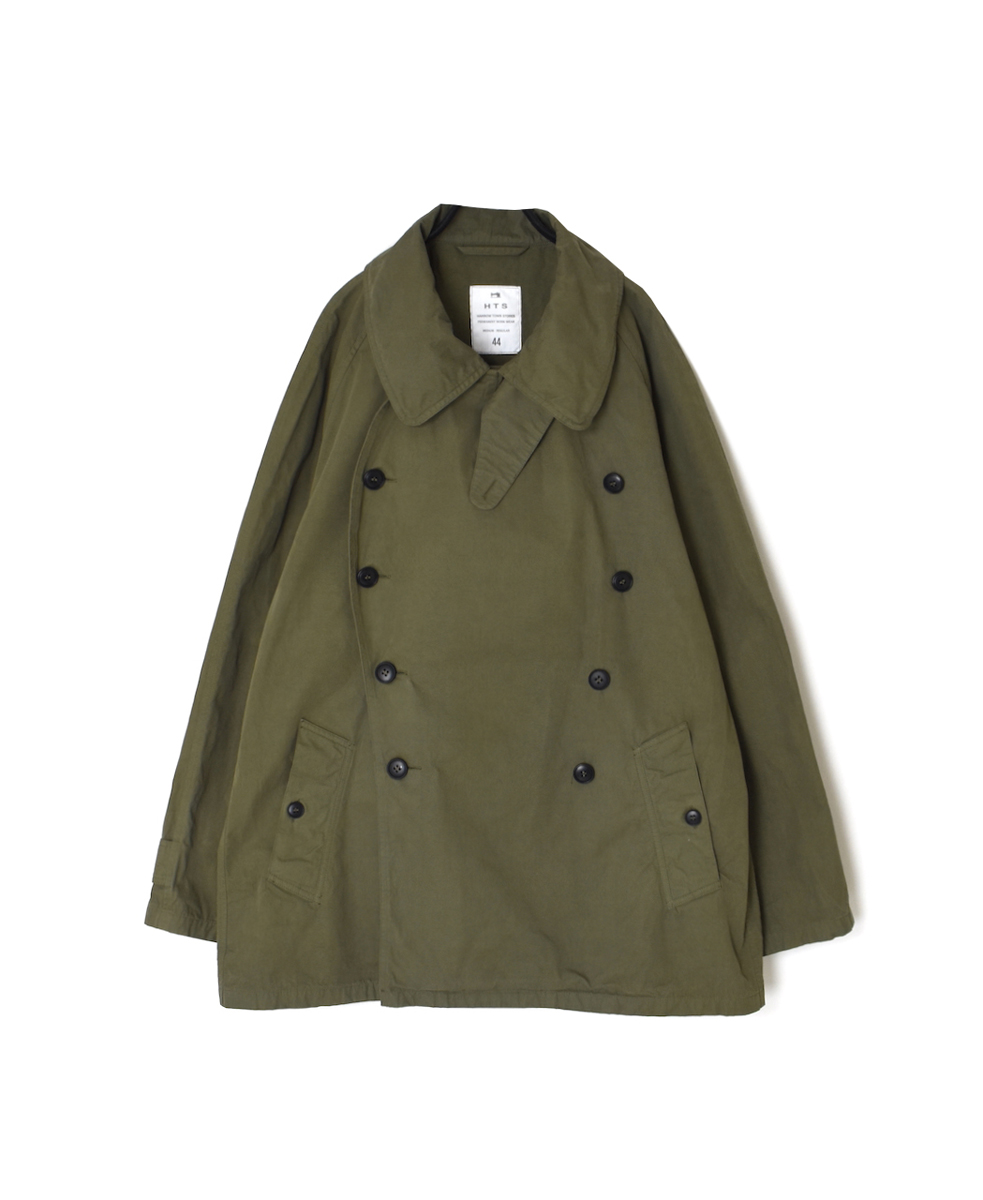 NHT2201HB(コート) MEDIUM WEIGHT PEACH SKIN COTTON DOUBLE OVER SHORT COAT