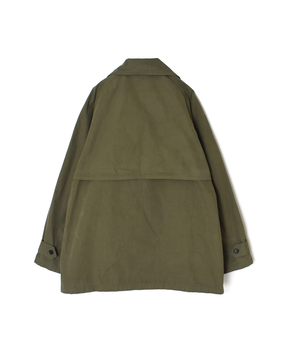 NHT2201HB(コート) MEDIUM WEIGHT PEACH SKIN COTTON DOUBLE OVER SHORT COAT