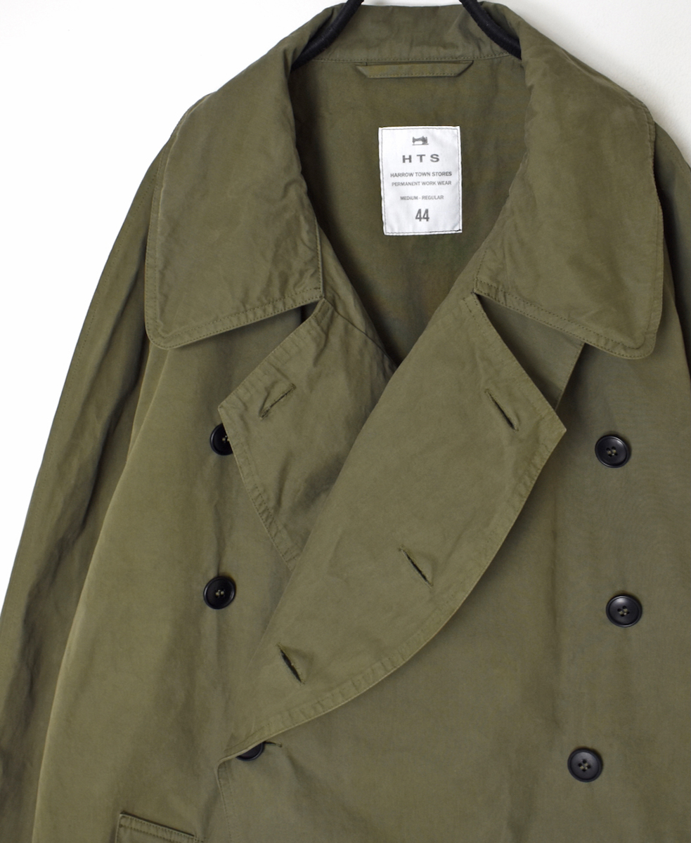 NHT2201HB(コート) MEDIUM WEIGHT PEACH SKIN COTTON DOUBLE OVER SHORT COAT
