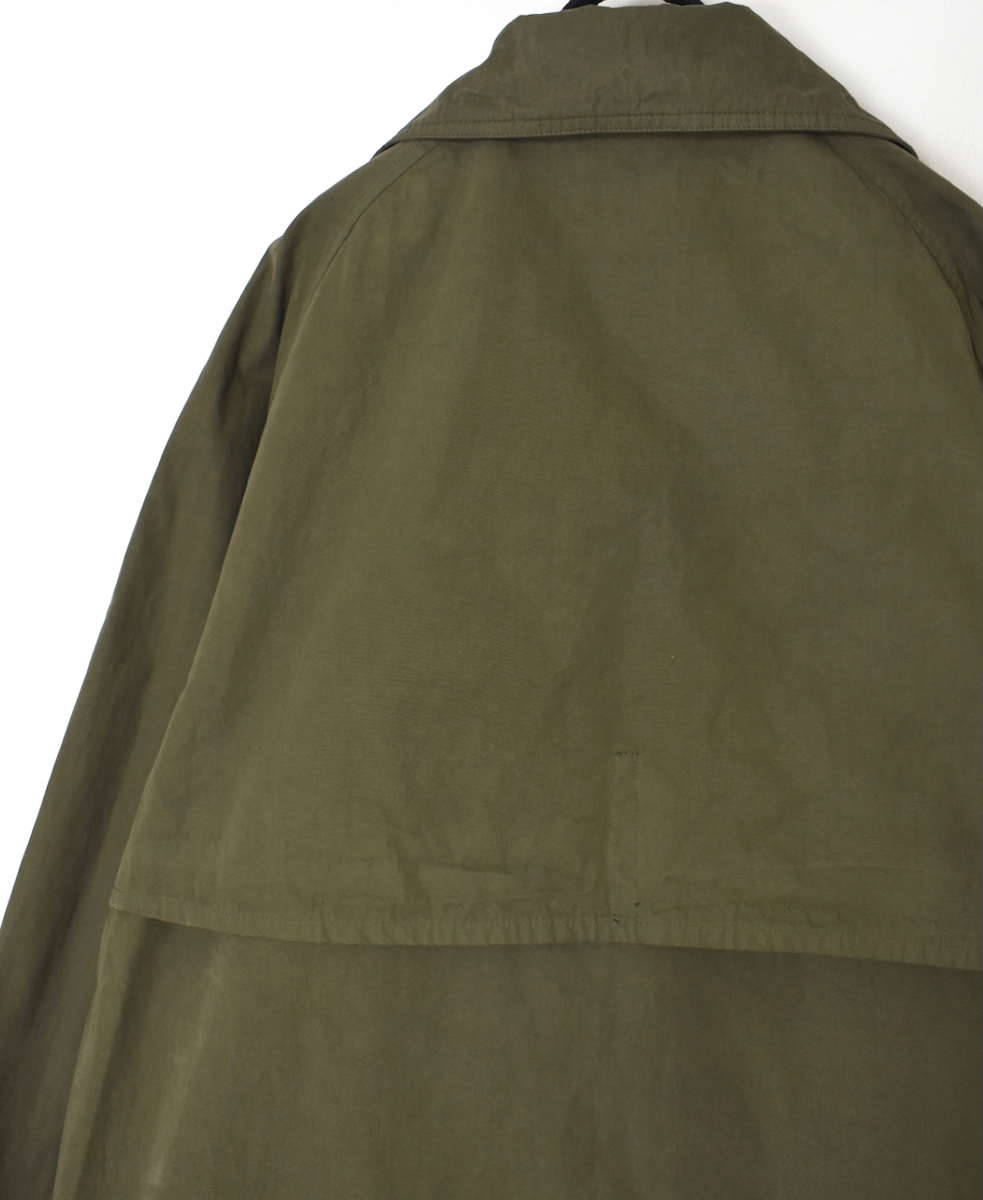 NHT2201HB(コート) MEDIUM WEIGHT PEACH SKIN COTTON DOUBLE OVER SHORT COAT