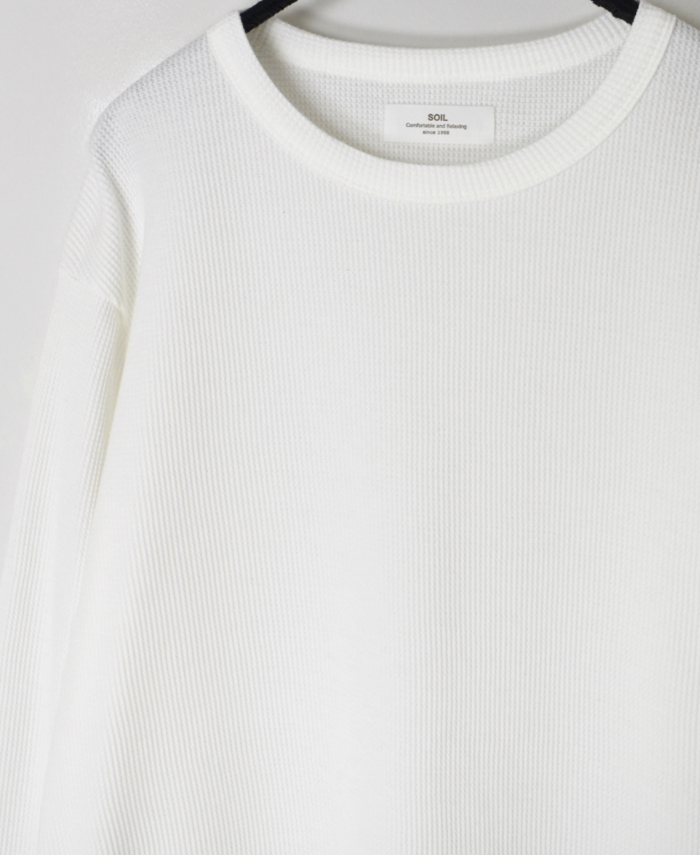 GNSL25551 (Tシャツ) HIGH DENSITY WAFFLE CREW-NECK L/SL TEE