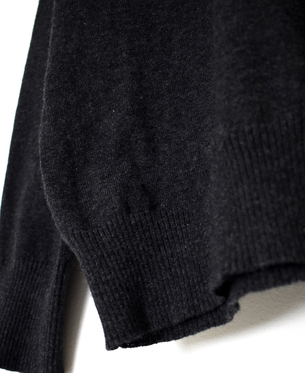 GNSL24541(ニット) 14GG 2PLY PLAIN STITCH COTTON WOOL CASHMERE TURTLE NECK PULLOVER