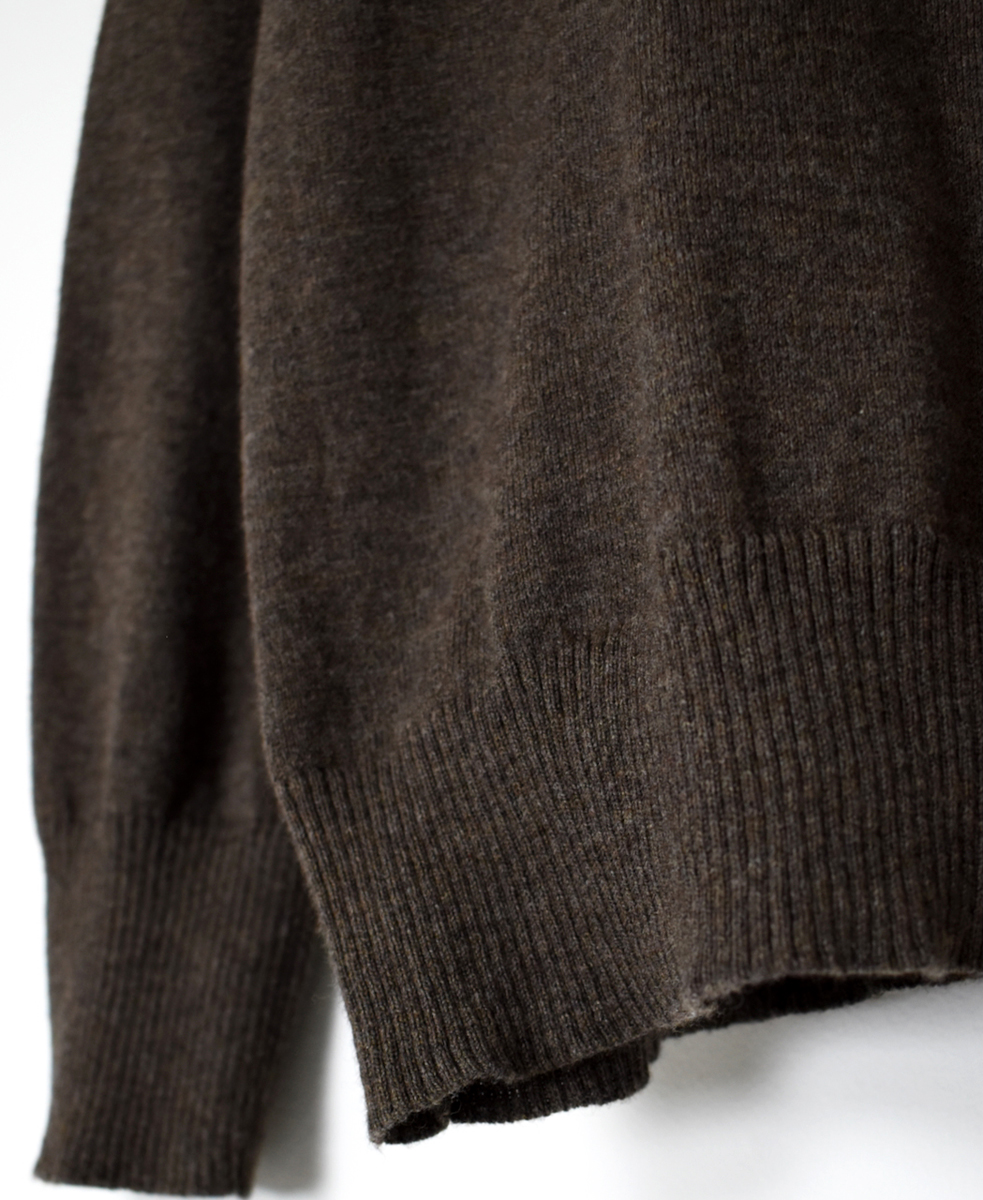 GNSL24541(ニット) 14GG 2PLY PLAIN STITCH COTTON WOOL CASHMERE TURTLE NECK PULLOVER