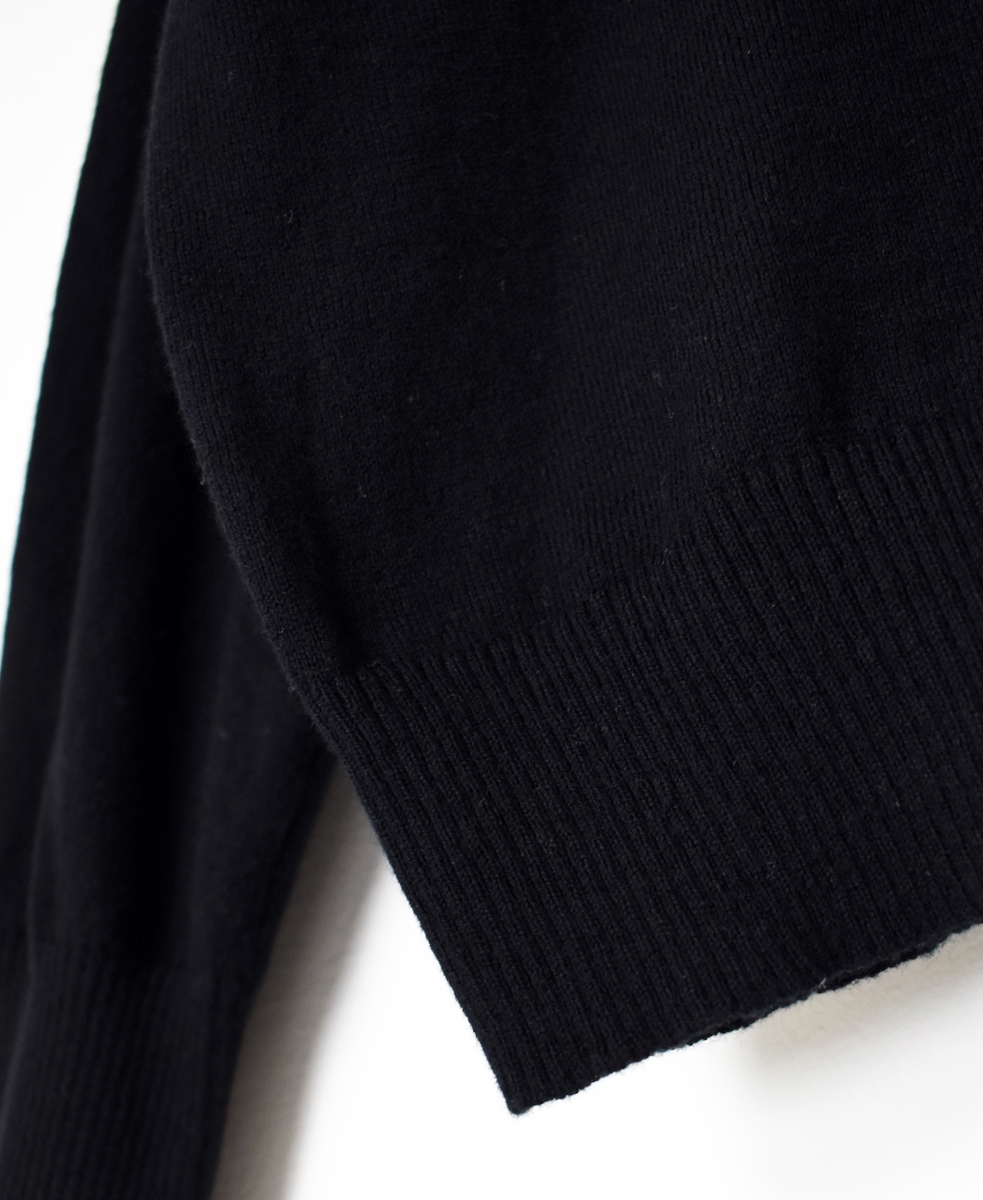 GNSL25531(カーディガン) 14GG 2PLY PLAIN STITCH COTTON WOOL CASHMERE V-NECK CARDIGAN