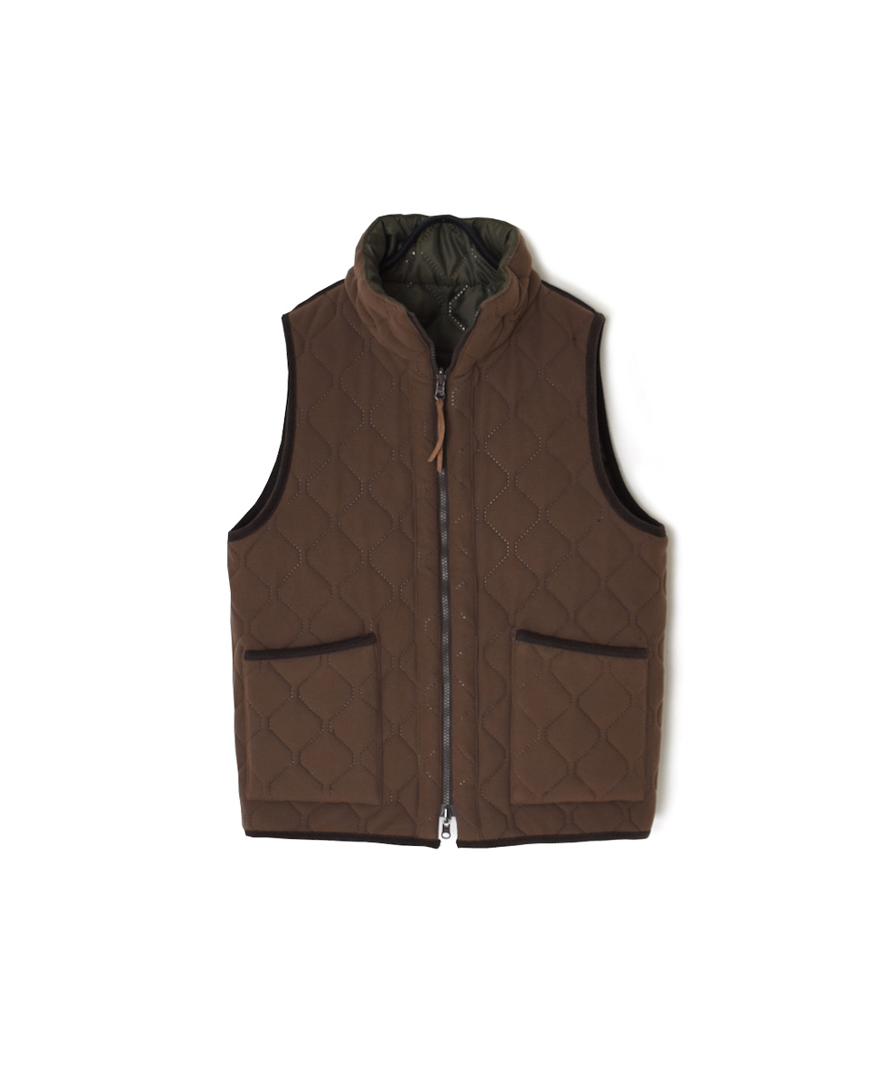 NAM2253 (ベスト) POLYxFLEECE HEAT QUILT HIGH-NECK FULL DOUBLE ZIP-UP REVERSIBLE VEST