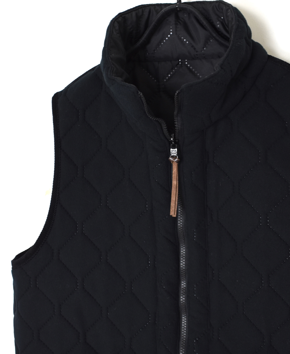 NAM2253 (ベスト) POLYxFLEECE HEAT QUILT HIGH-NECK FULL DOUBLE ZIP-UP REVERSIBLE VEST