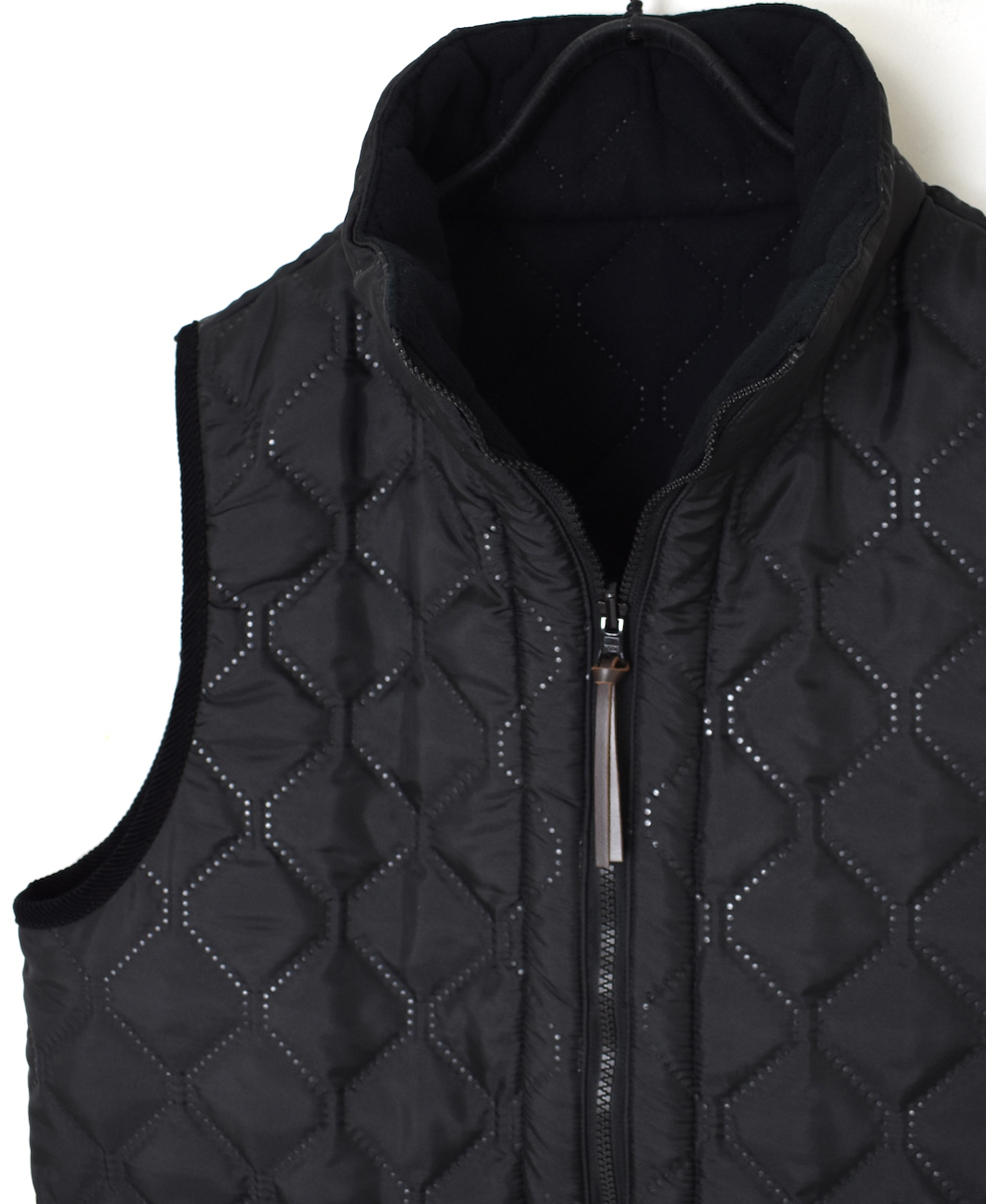 NAM2253 (ベスト) POLYxFLEECE HEAT QUILT HIGH-NECK FULL DOUBLE ZIP-UP REVERSIBLE VEST
