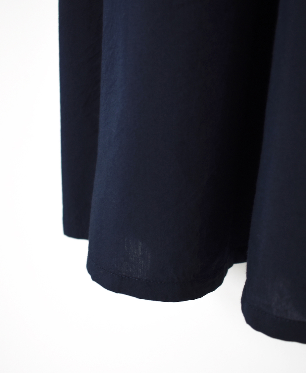 INMDS25743(ワンピース) BANGALORE COTTON/SILK PLAIN INVERTED PLEATS L/SL DRESS WITH LINING