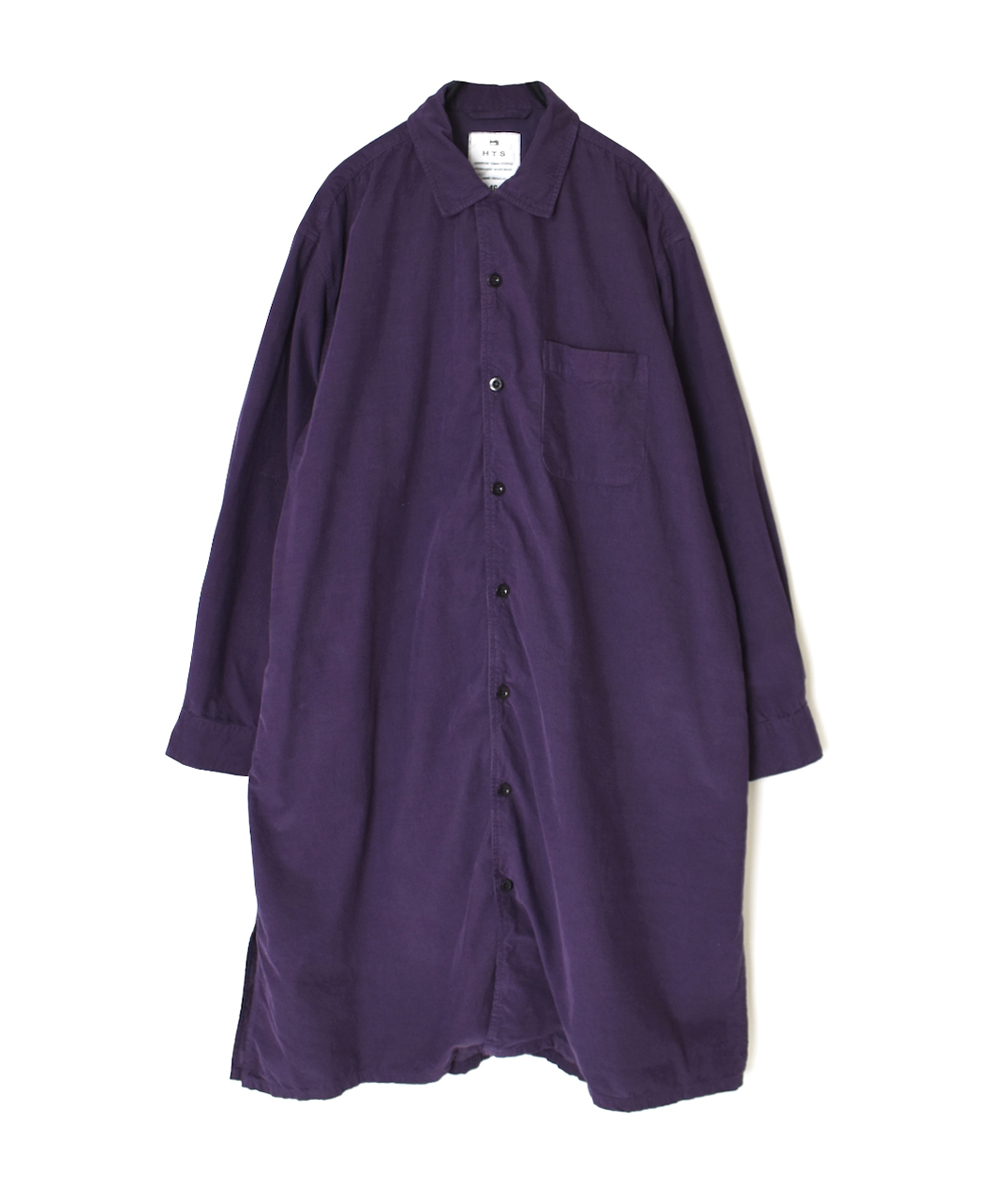 INHT2552CD(ロングシャツ) 26 WALES CORDUROY OVERDYE ONE-UP COLLAR LONG SHIRT
