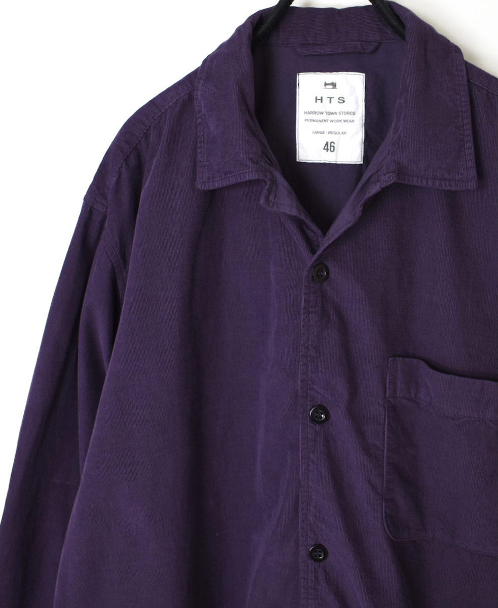 INHT2552CD(ロングシャツ) 26 WALES CORDUROY OVERDYE ONE-UP COLLAR LONG SHIRT