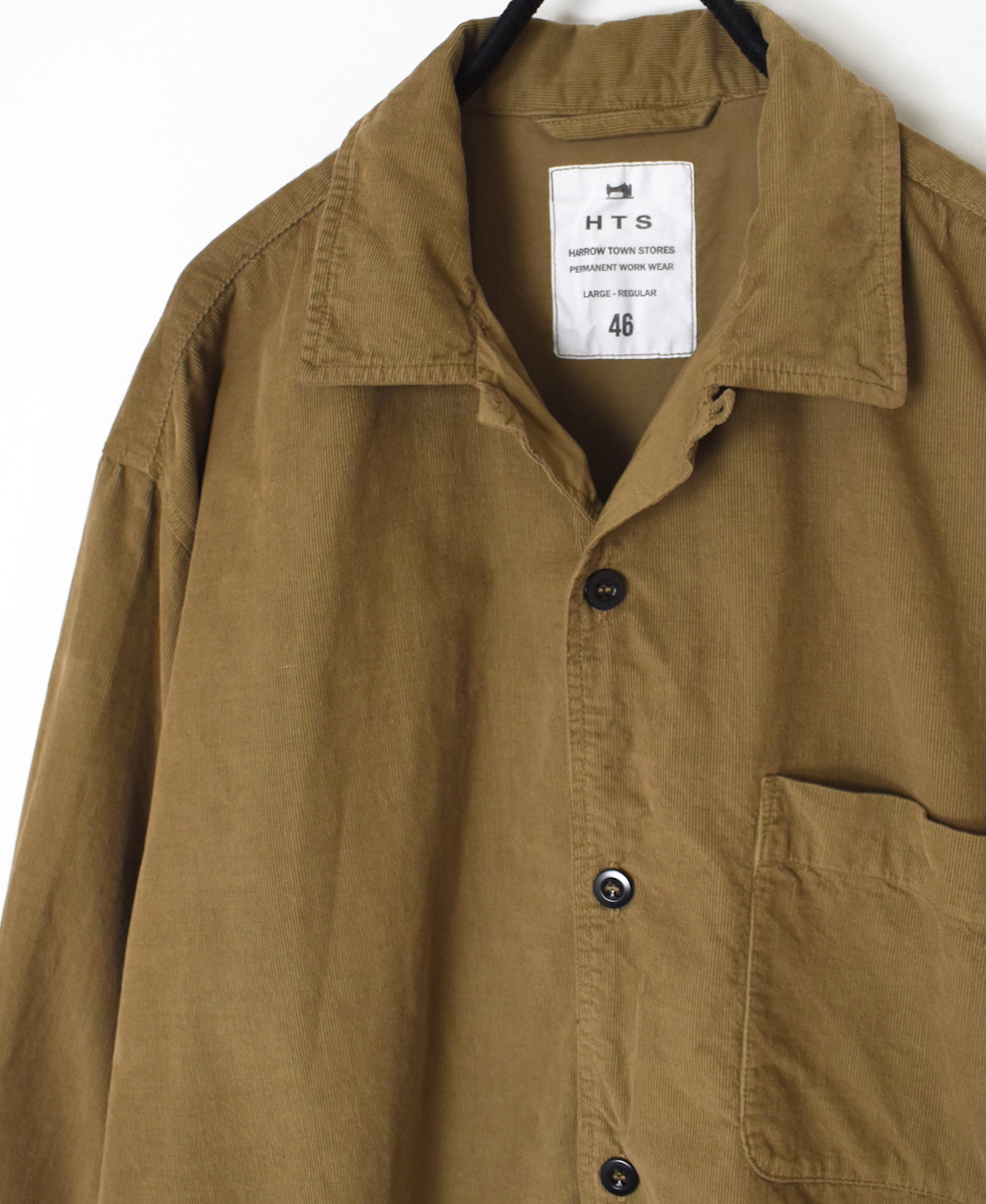 INHT2552CD(ロングシャツ) 26 WALES CORDUROY OVERDYE ONE-UP COLLAR LONG SHIRT