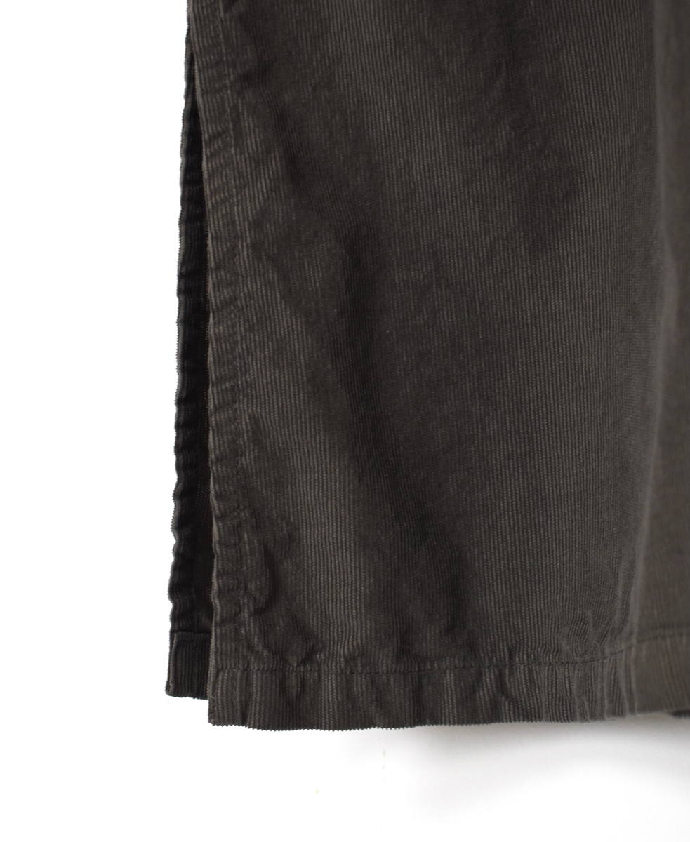 INHT2552CD(ロングシャツ) 26 WALES CORDUROY OVERDYE ONE-UP COLLAR LONG SHIRT