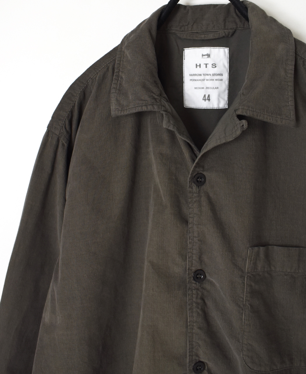 INHT2552CD(ロングシャツ) 26 WALES CORDUROY OVERDYE ONE-UP COLLAR LONG SHIRT