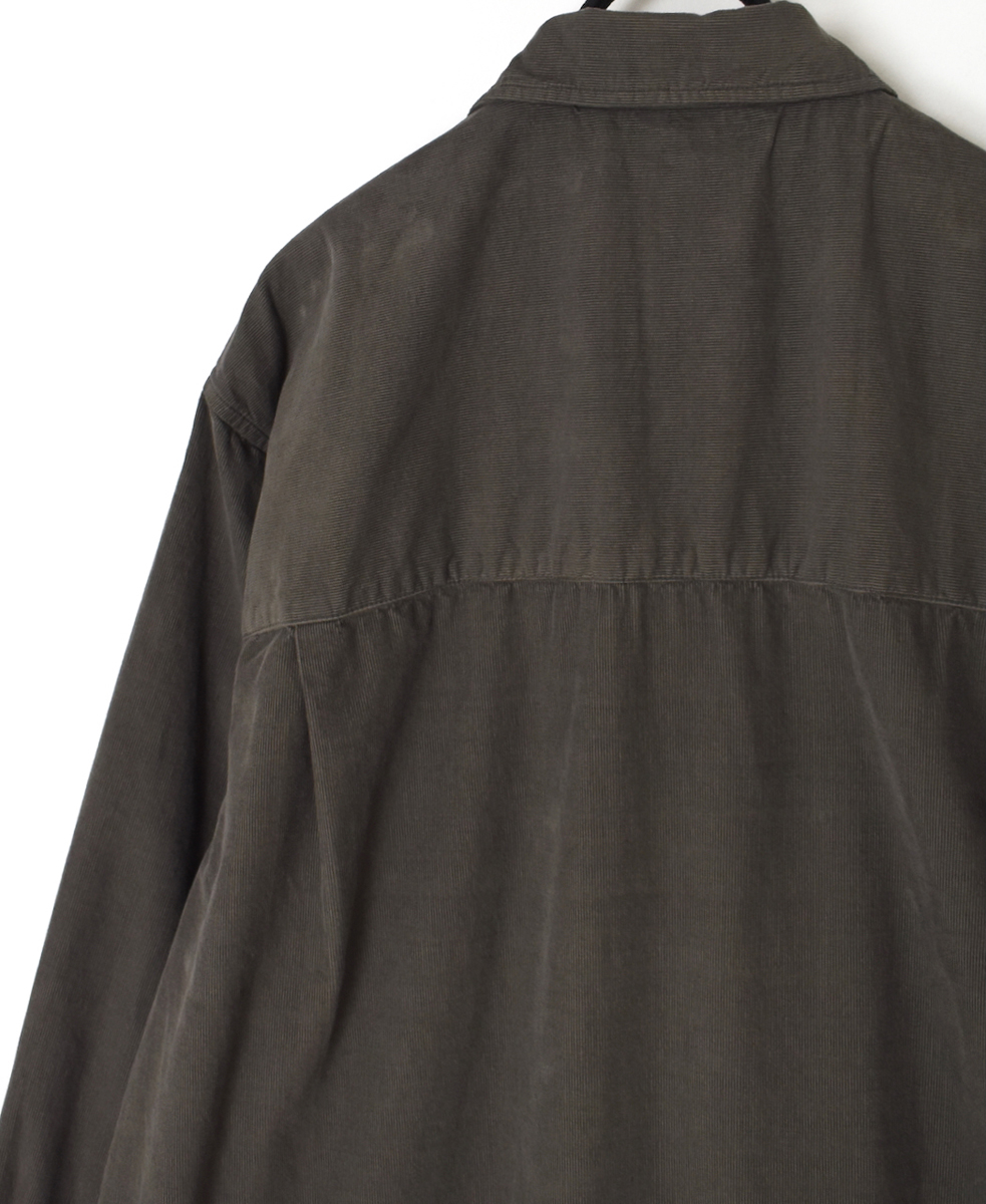 INHT2552CD(ロングシャツ) 26 WALES CORDUROY OVERDYE ONE-UP COLLAR LONG SHIRT