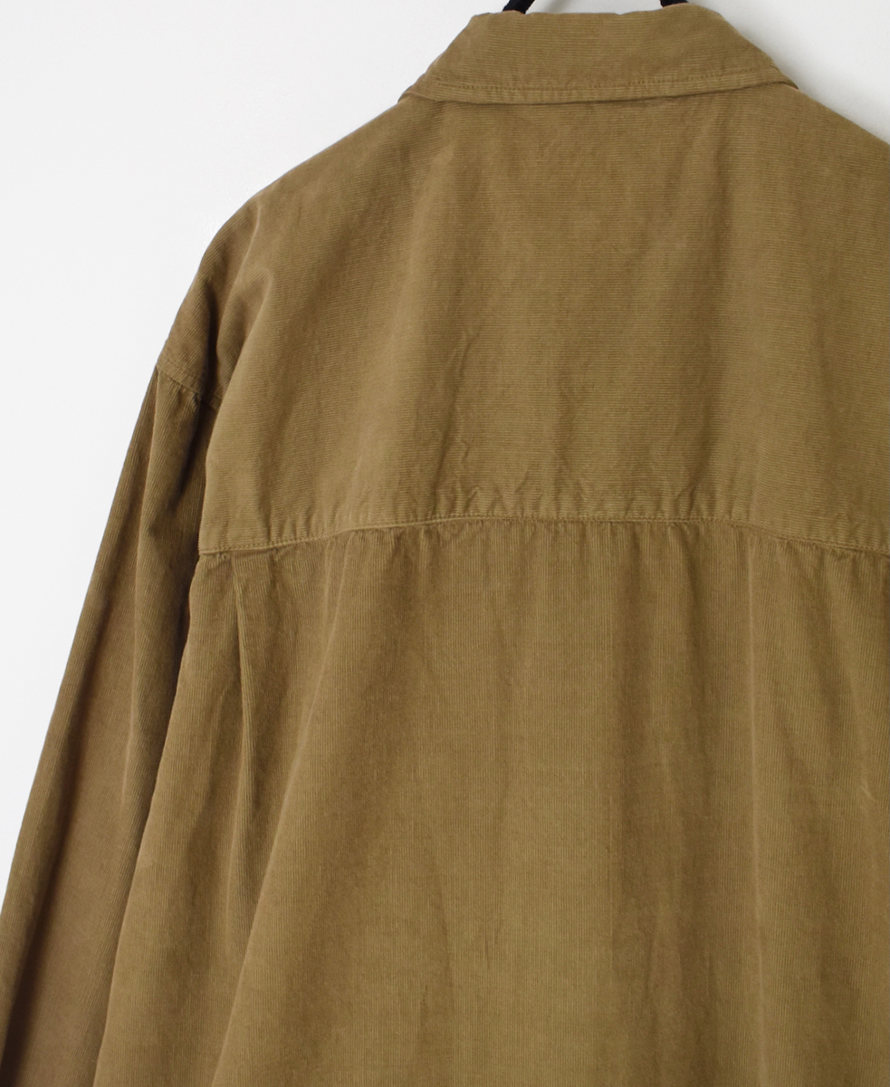 INHT2552CD(ロングシャツ) 26 WALES CORDUROY OVERDYE ONE-UP COLLAR LONG SHIRT