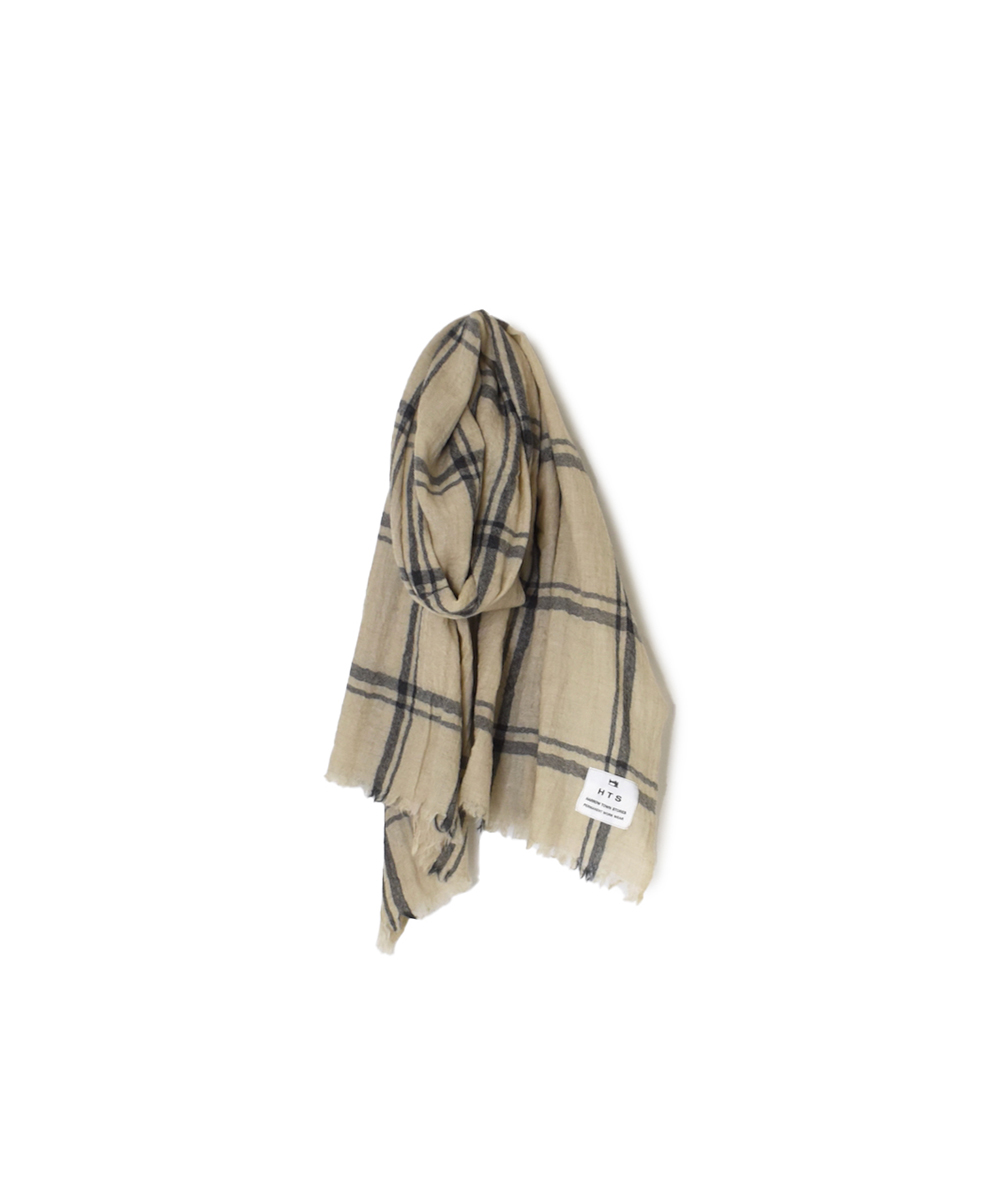 INHT2582(ストール) WOOL CHECK STOLE