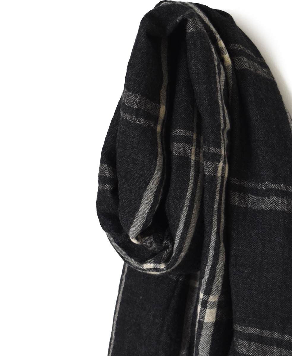 INHT2582(ストール) WOOL CHECK STOLE