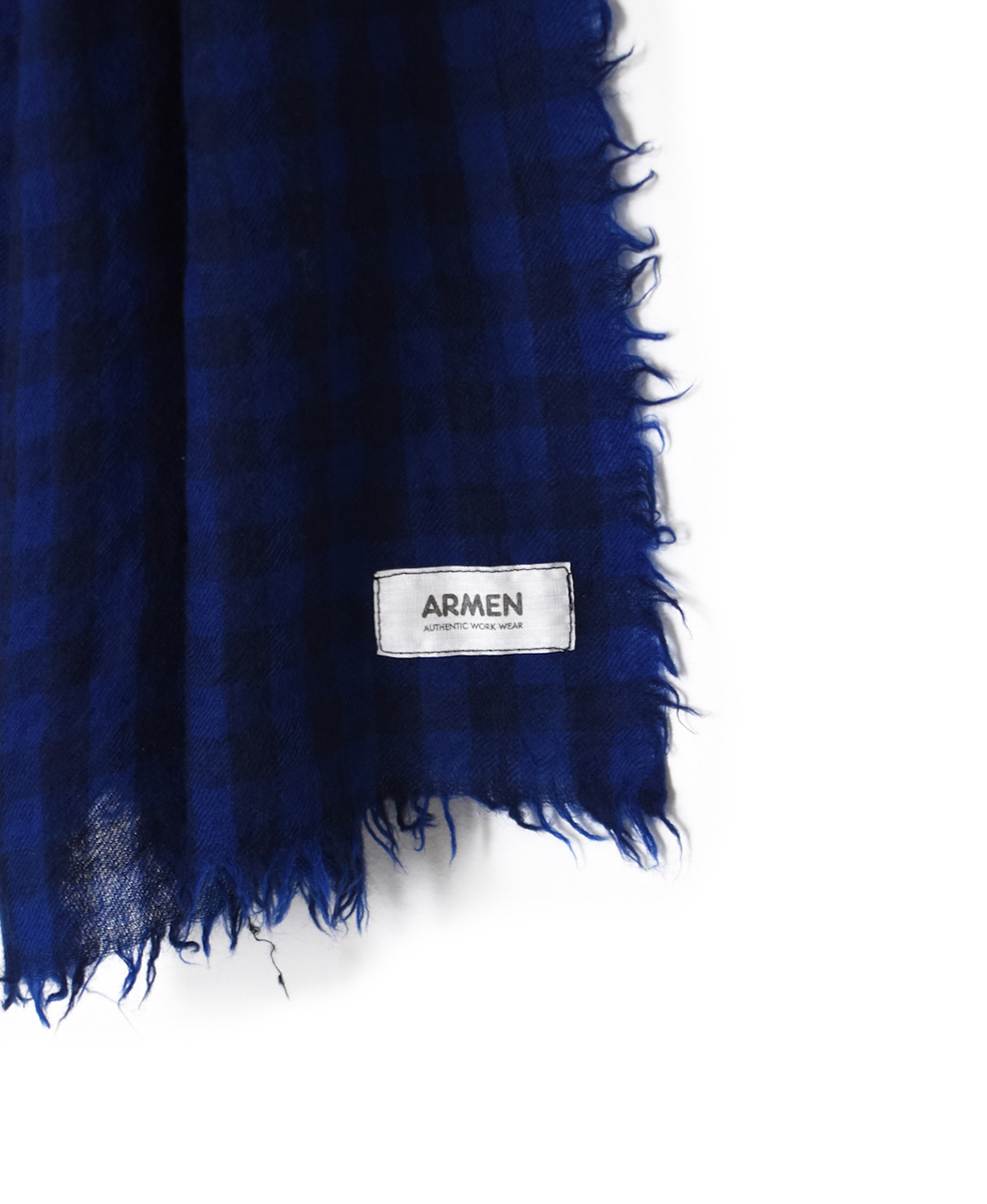 INAM2572(ストール) WOOL GINGHAM STOLE