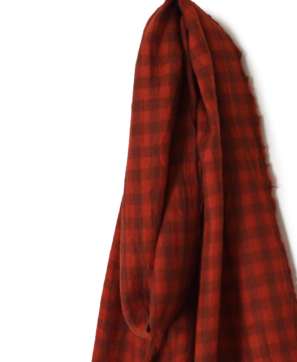 INAM2572(ストール) WOOL GINGHAM STOLE