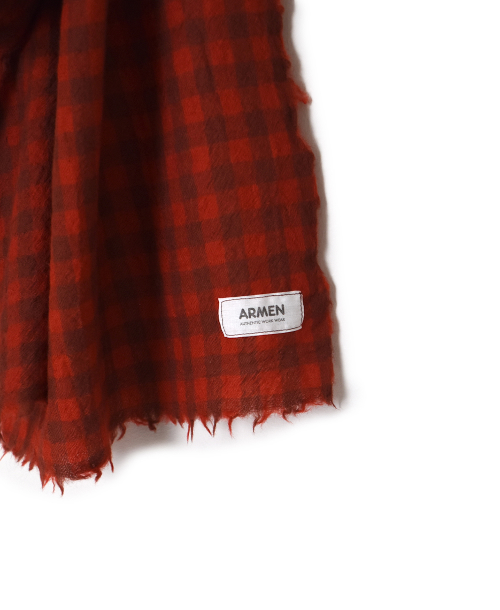 INAM2572(ストール) WOOL GINGHAM STOLE