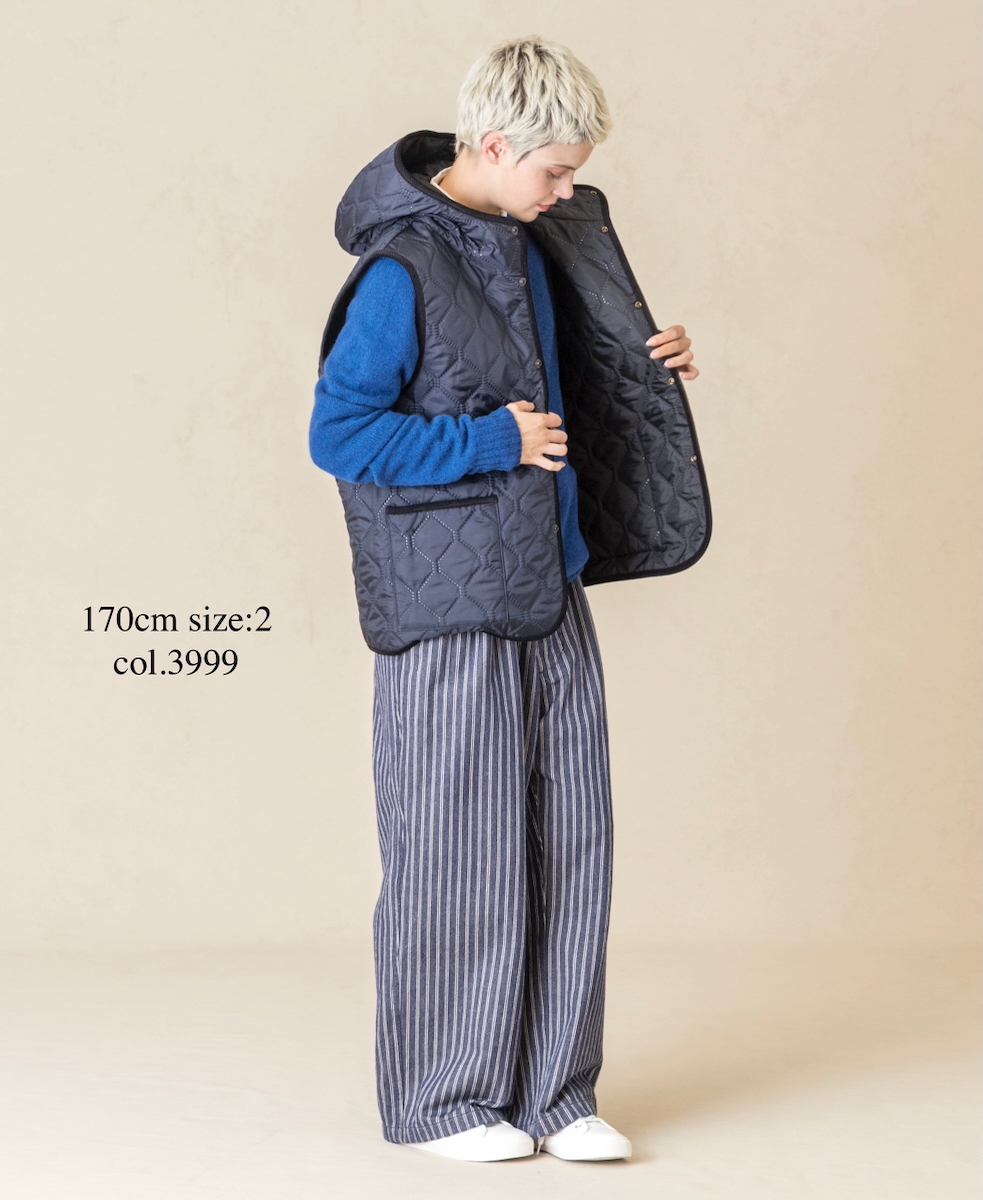 NAM2351PP (ベスト) POLY×POLY HEAT QUILT HOODED VEST