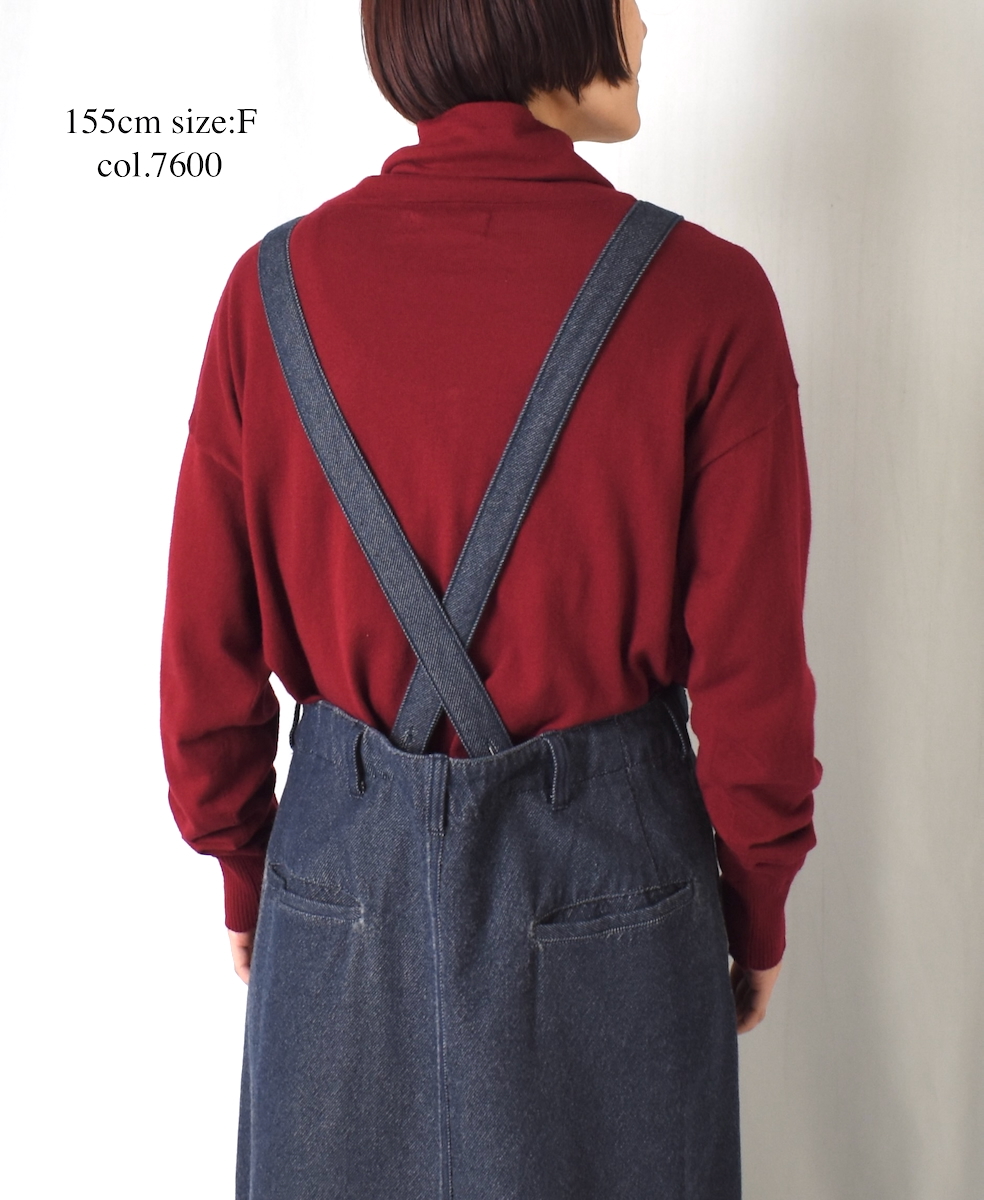 GNSL24541(ニット) 14GG 2PLY PLAIN STITCH COTTON WOOL CASHMERE TURTLE NECK PULLOVER
