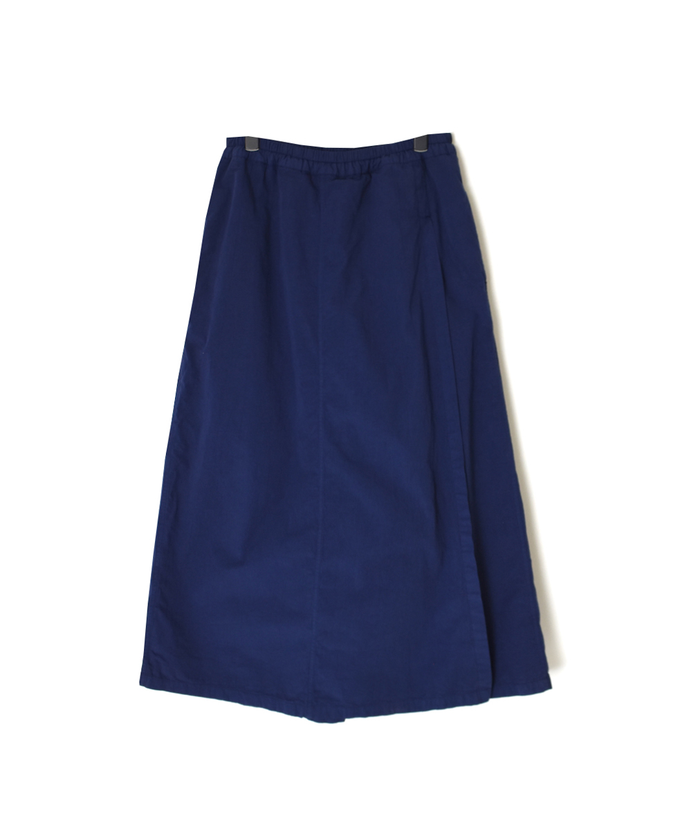 INAM2556PD(キュロット) 40s POPLIN OVER DYE WRAP CULOTTES WITH SEAM POCKET