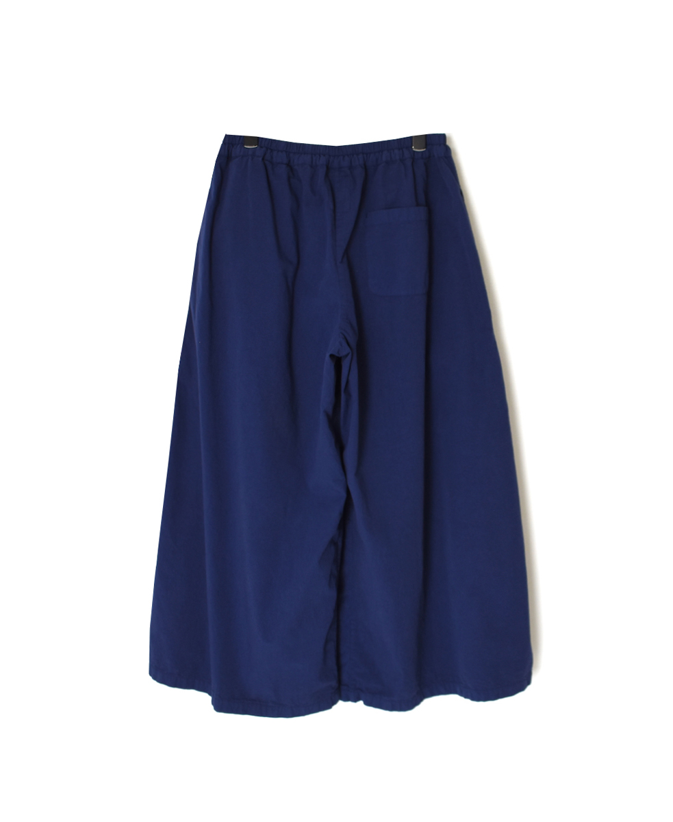 INAM2556PD(キュロット) 40s POPLIN OVER DYE WRAP CULOTTES WITH SEAM POCKET
