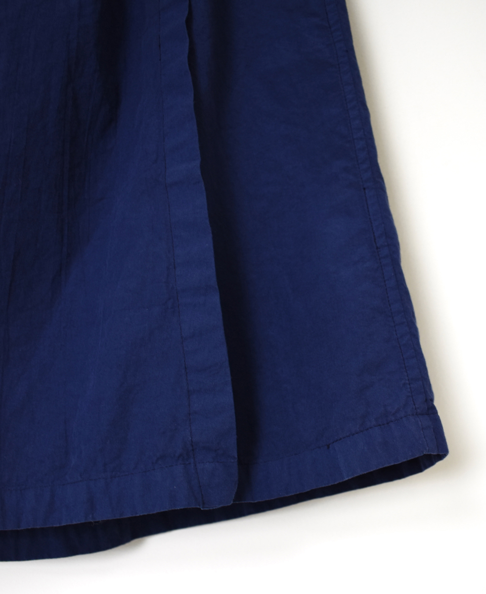 INAM2556PD(キュロット) 40s POPLIN OVER DYE WRAP CULOTTES WITH SEAM POCKET