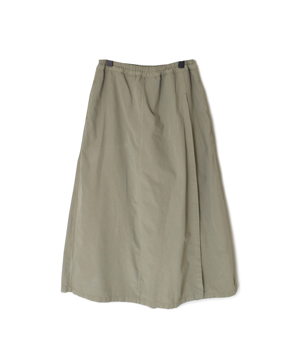INAM2556PD(キュロット) 40s POPLIN OVER DYE WRAP CULOTTES WITH SEAM POCKET