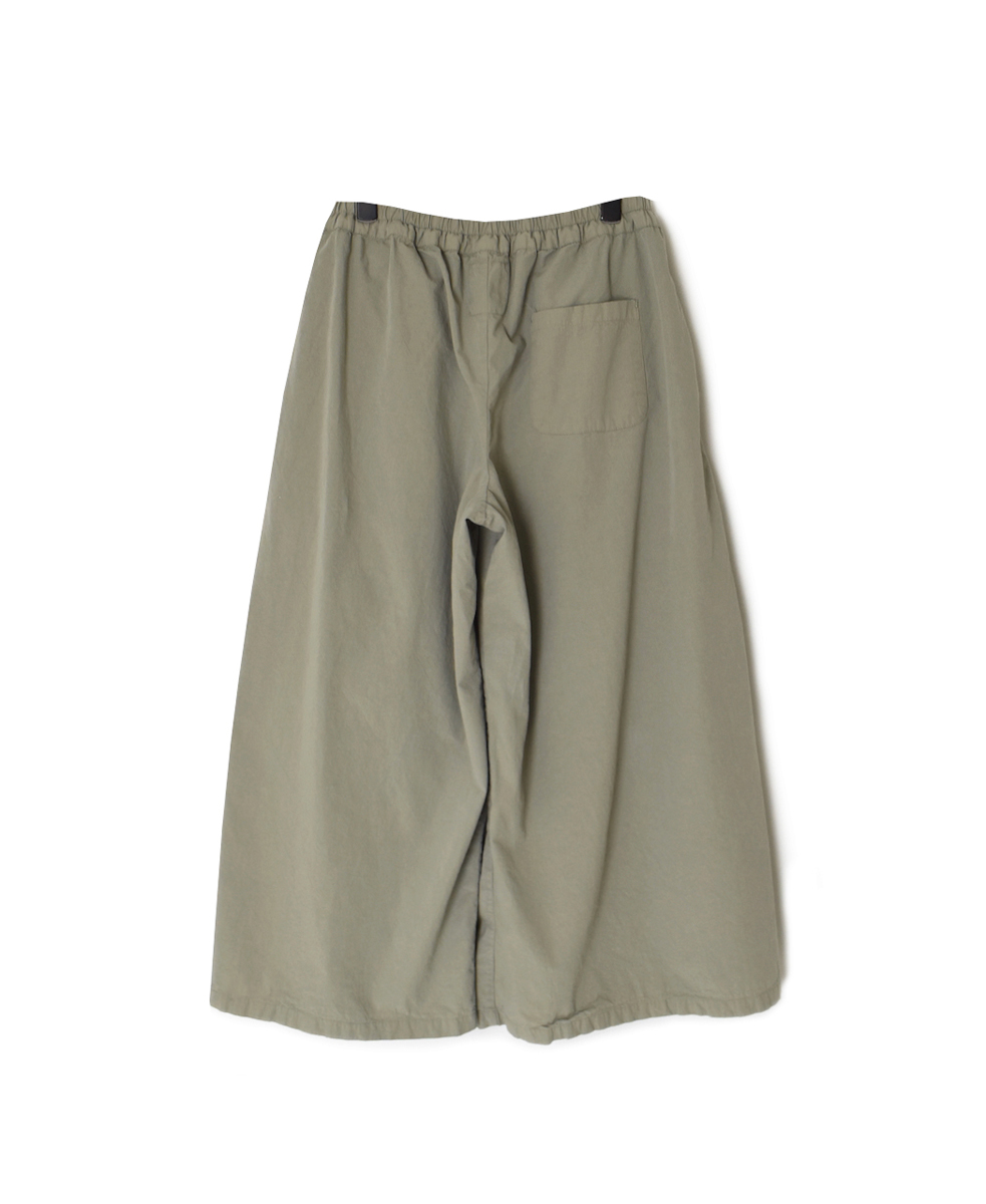 INAM2556PD(キュロット) 40s POPLIN OVER DYE WRAP CULOTTES WITH SEAM POCKET