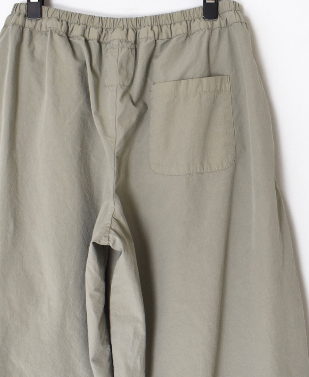 INAM2556PD(キュロット) 40s POPLIN OVER DYE WRAP CULOTTES WITH SEAM POCKET