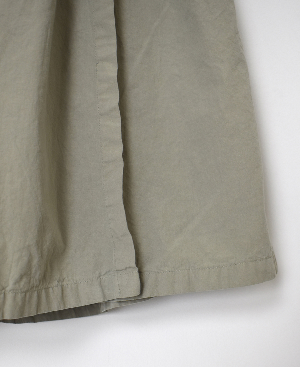 INAM2556PD(キュロット) 40s POPLIN OVER DYE WRAP CULOTTES WITH SEAM POCKET