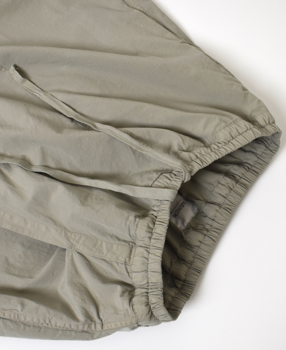INAM2556PD(キュロット) 40s POPLIN OVER DYE WRAP CULOTTES WITH SEAM POCKET