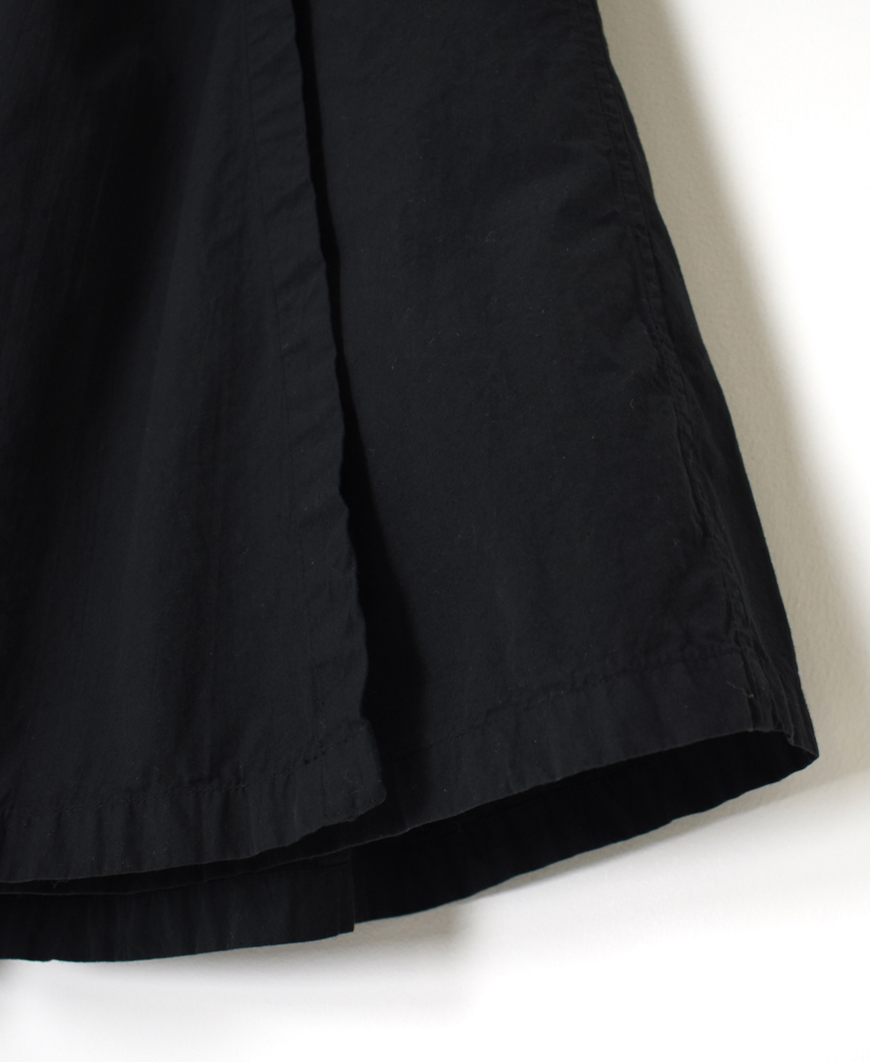 INAM2556PD(キュロット) 40s POPLIN OVER DYE WRAP CULOTTES WITH SEAM POCKET