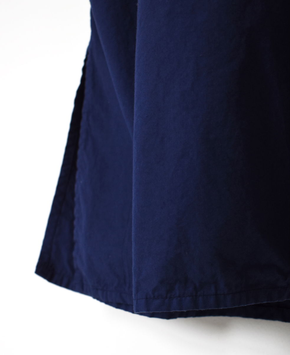 INAM2555PD(ワンピース) 40s POPLIN OVER DYE WORK GATHERED SHIRT DRESS