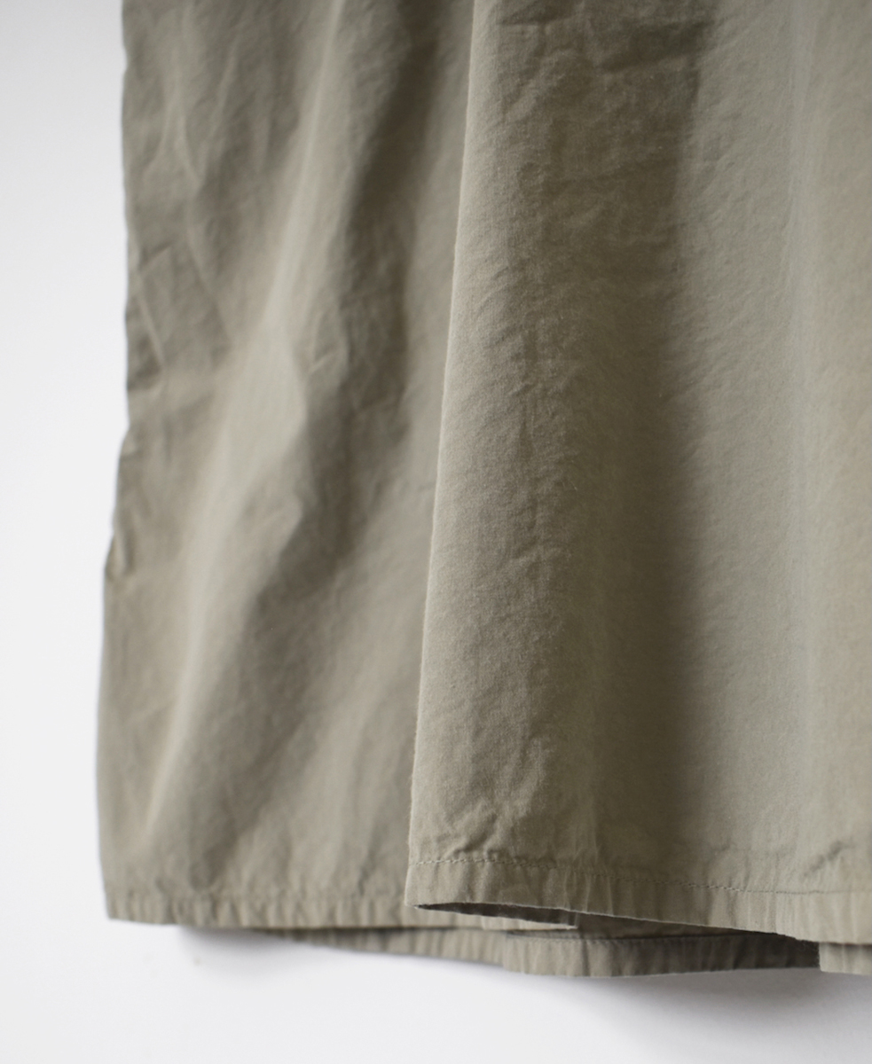 INAM2555PD(ワンピース) 40s POPLIN OVER DYE WORK GATHERED SHIRT DRESS