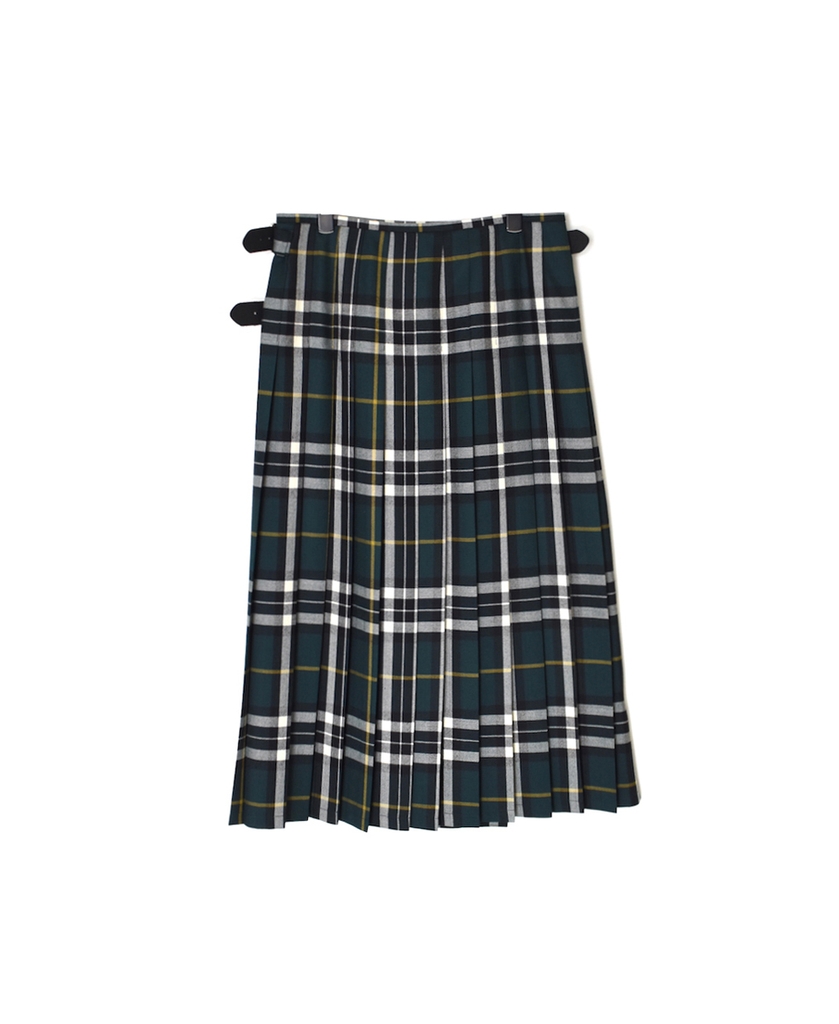 NOD0853 (スカート) WORSTED WOOL LOW WAIST PLEATS WRAP SKIRT LENGTH 80cm (WITH PIN)