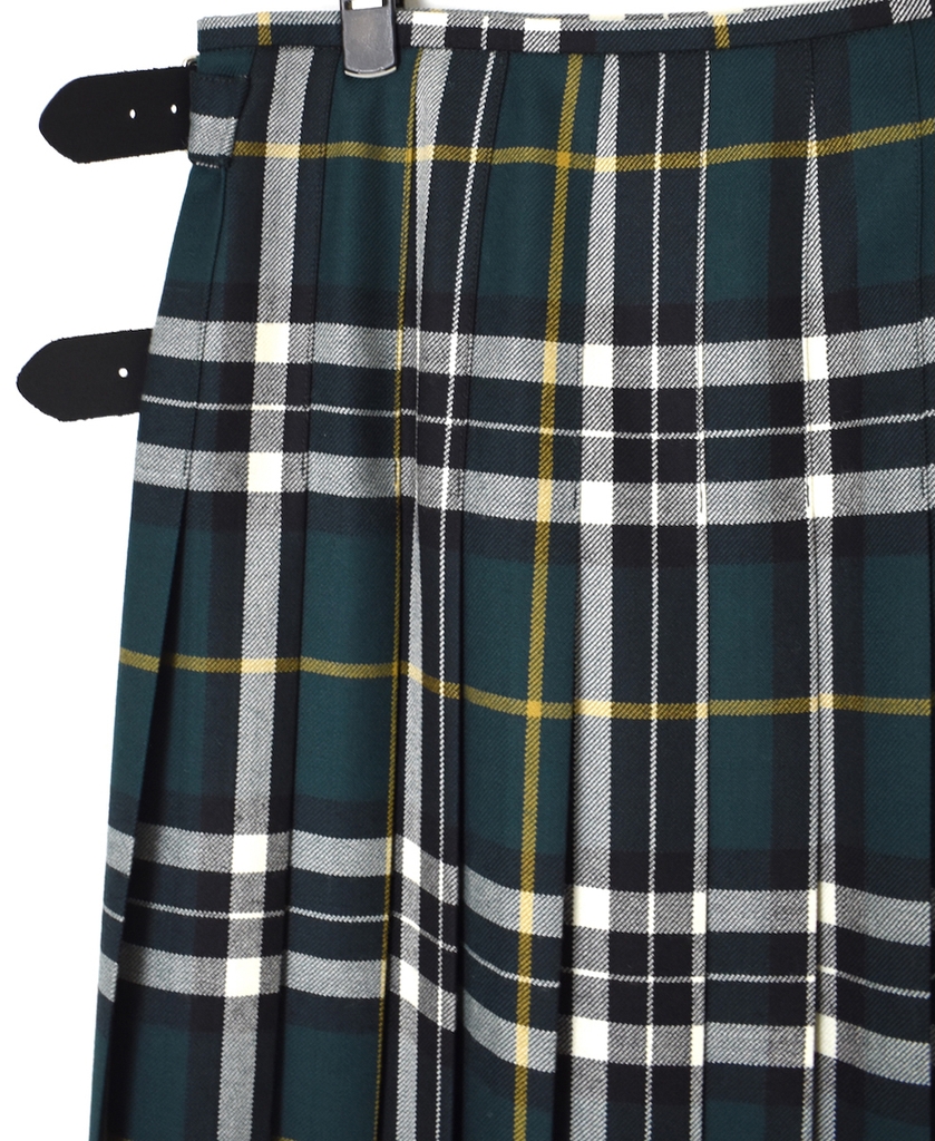 NOD0853 (スカート) WORSTED WOOL LOW WAIST PLEATS WRAP SKIRT LENGTH 80cm (WITH PIN)