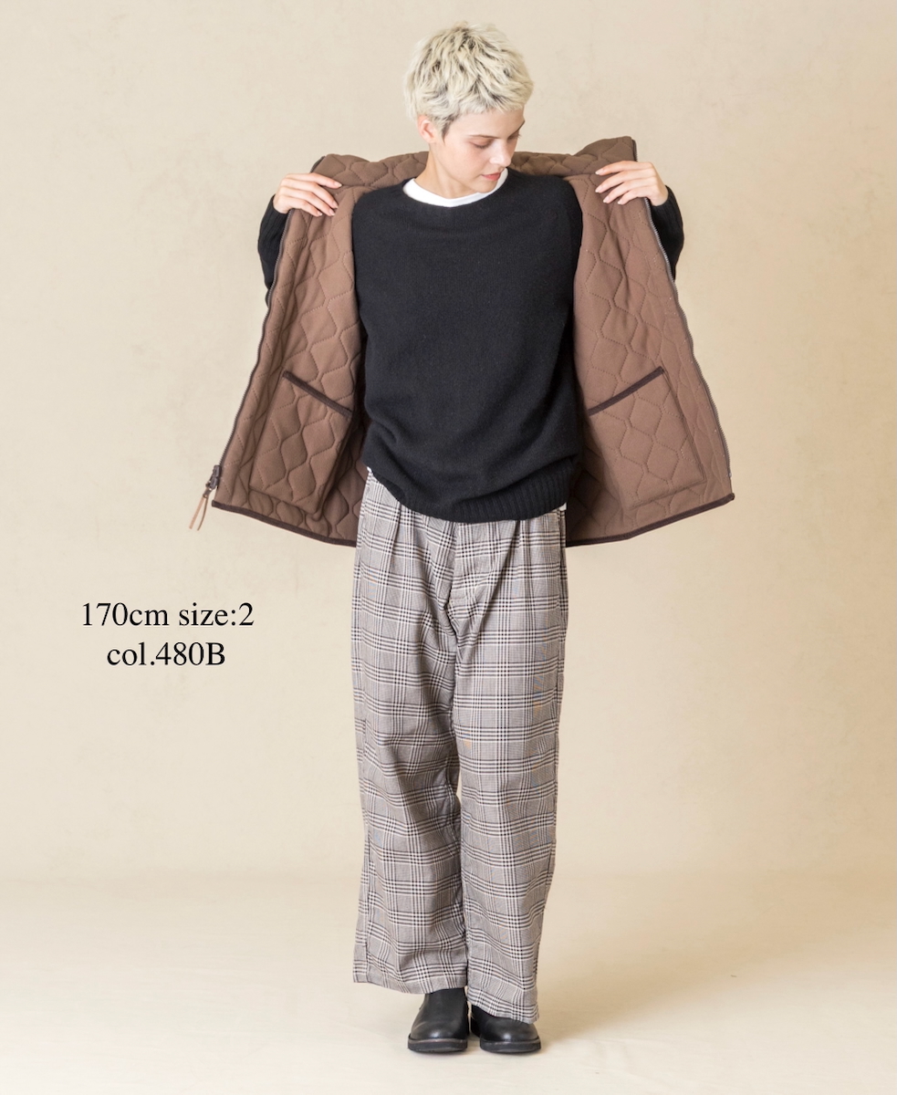 NAM2253 (ベスト) POLYxFLEECE HEAT QUILT HIGH-NECK FULL DOUBLE ZIP-UP REVERSIBLE VEST