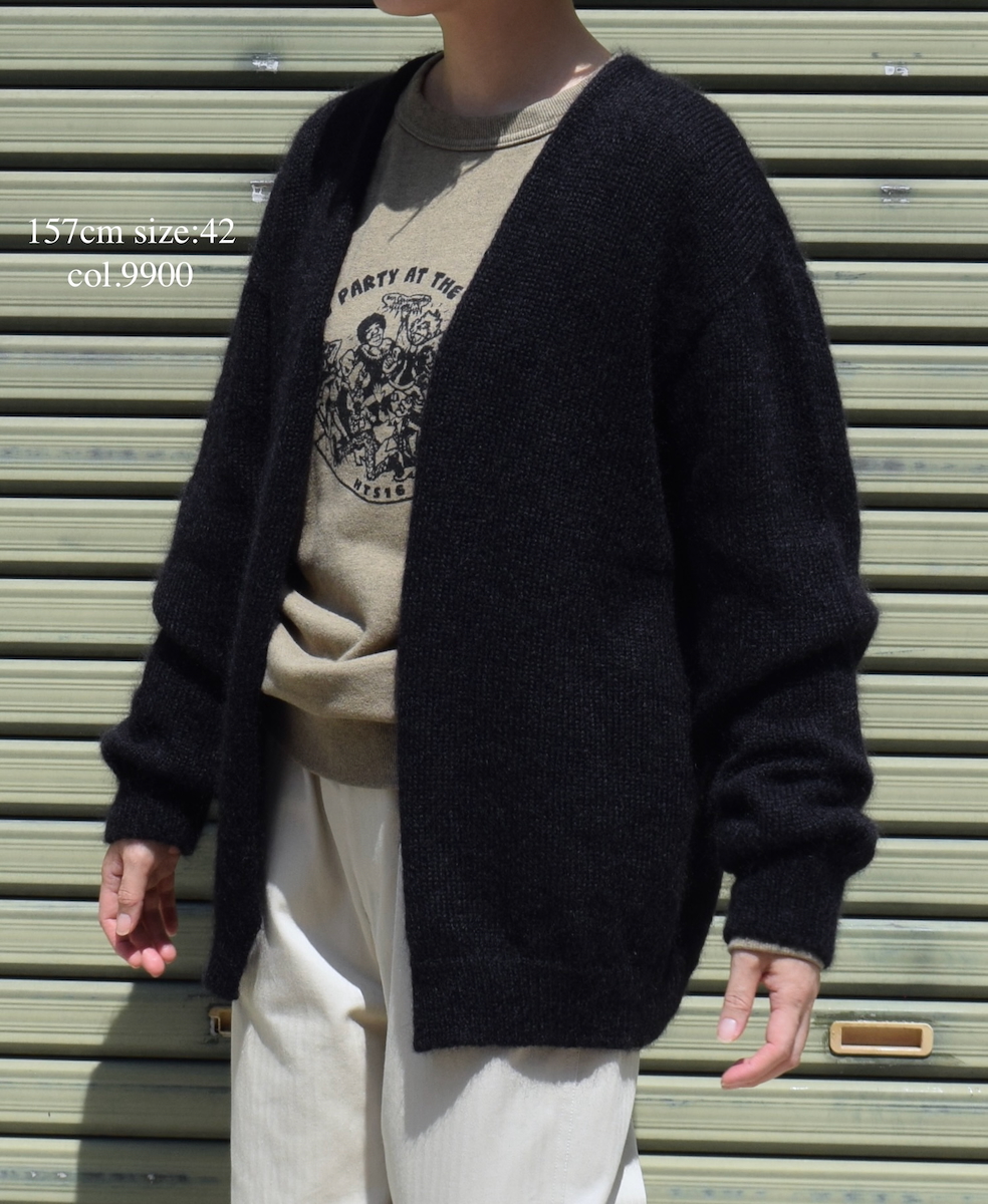 CHT2552(カーディガン) MOHAIR NO-BUTTON CARDIGAN