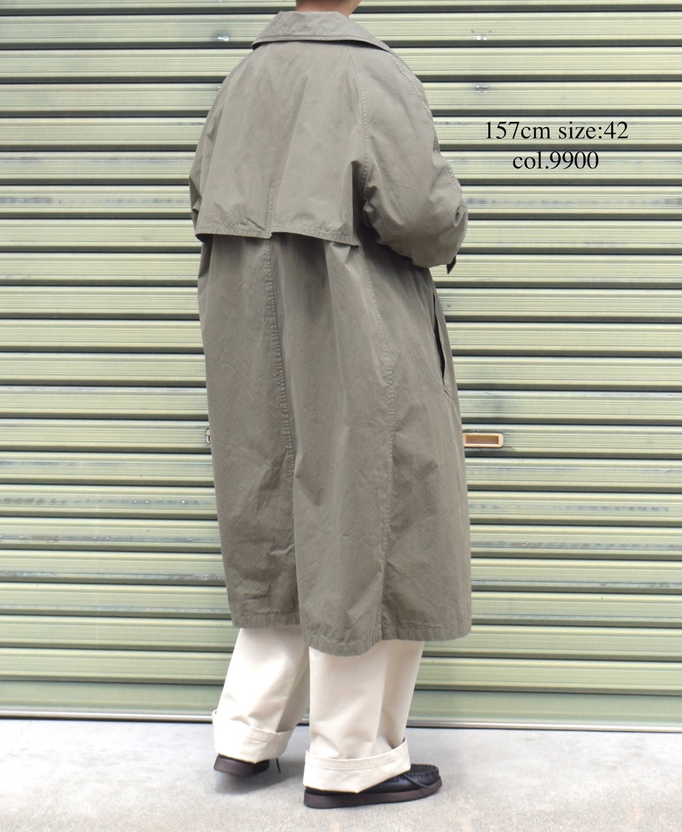 NHT2401HB(コート) MEDIUM WEIGHT PEACH SKIN COTTON BALMACAAN COAT