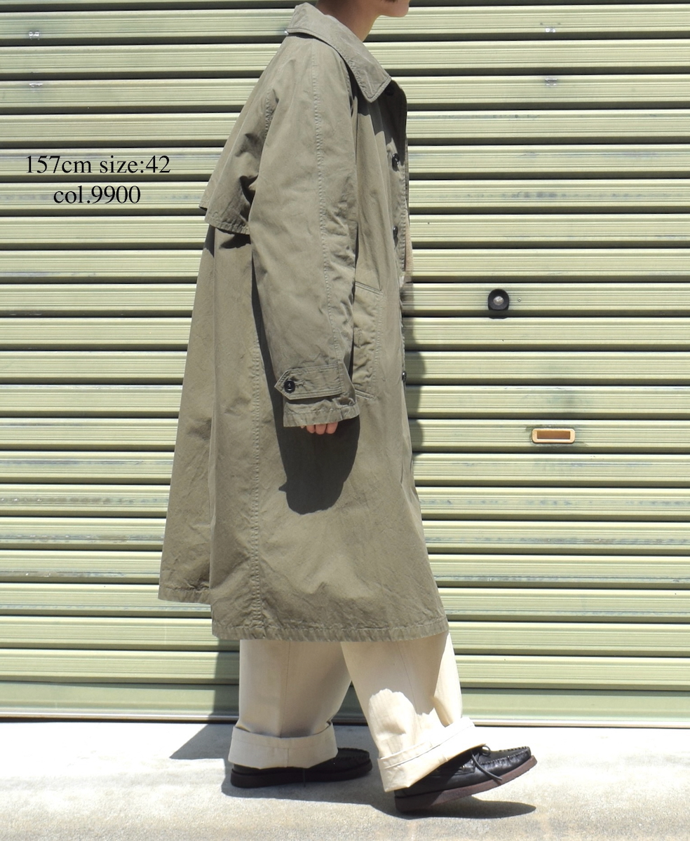 NHT2401HB(コート) MEDIUM WEIGHT PEACH SKIN COTTON BALMACAAN COAT